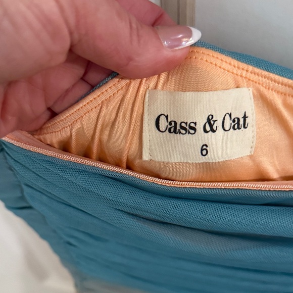 Princess Polly Blue and Orange Strapless Mini Dress - Picture 2 of 3